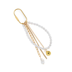Prl Key Chain Pearl Chain Bag Charm/Key Ring