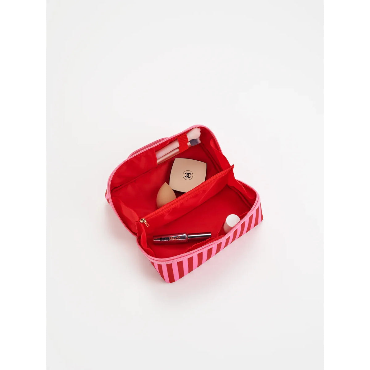 Holly Stripe Cosmetic Pouch