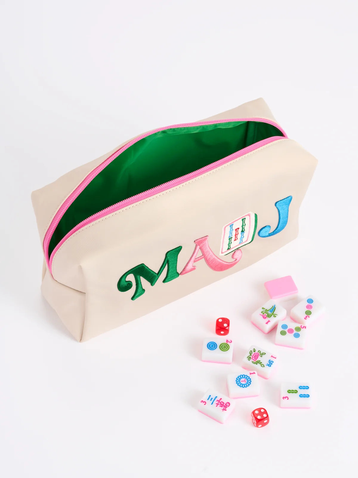 "Mahj" Mahjong Tiles Zip Pouch