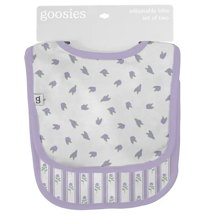 Lilac Buds Tiny Floral Bib Set
