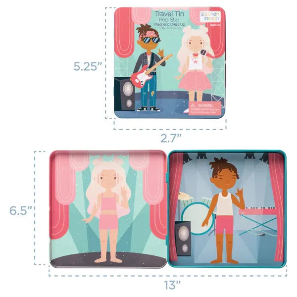 Pop Star Travel Tin Magnetic Dress Up