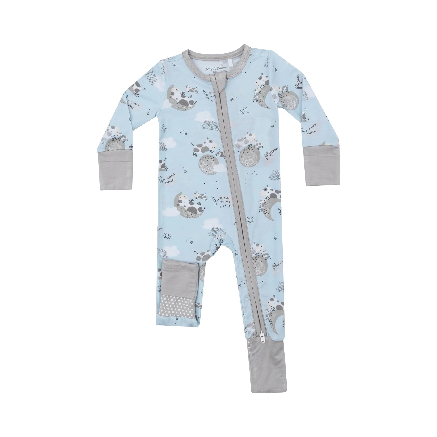 I Love You To The Moon Cows 2 Way Zipper Romper