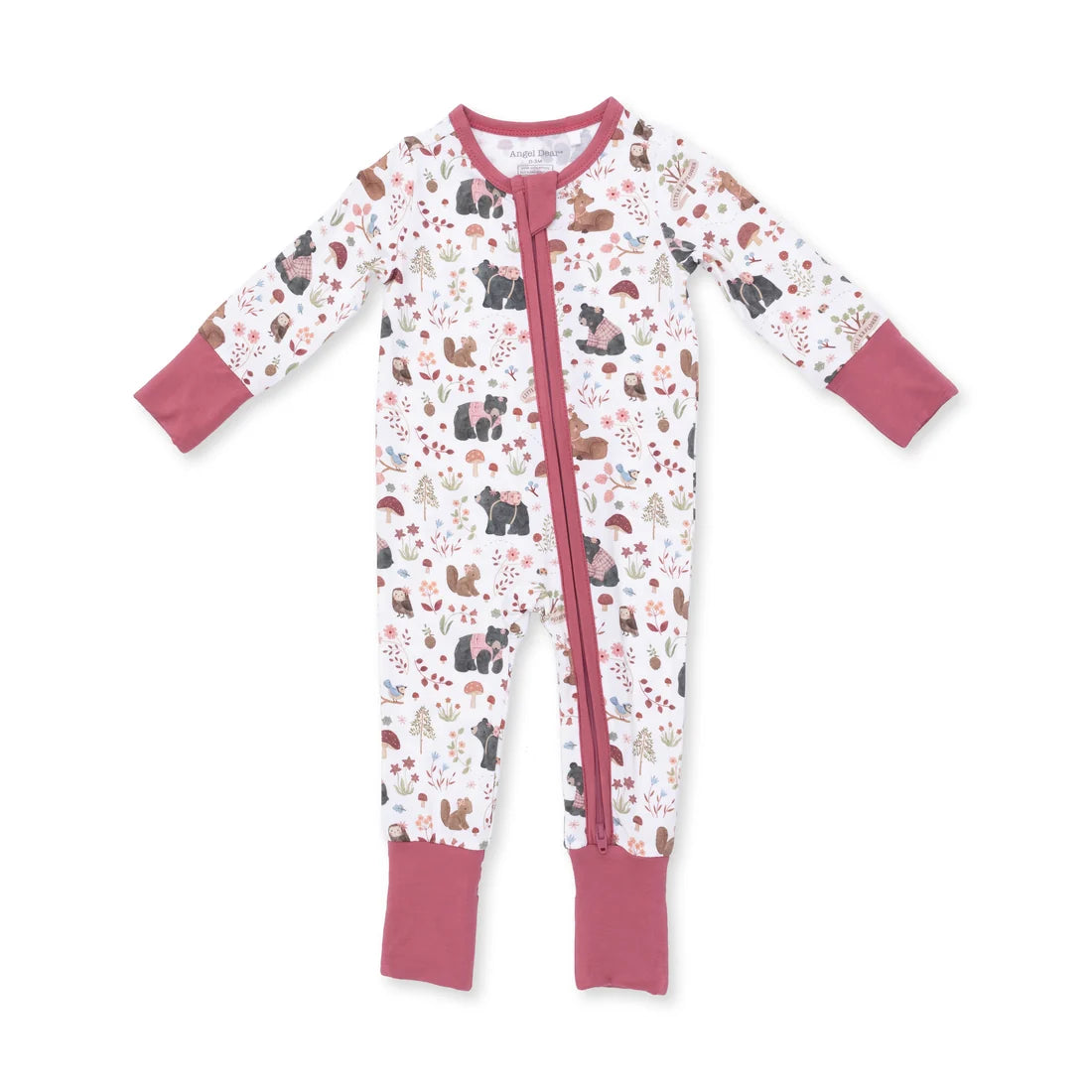 Southern Woodland Animals Pink Convertible Romper