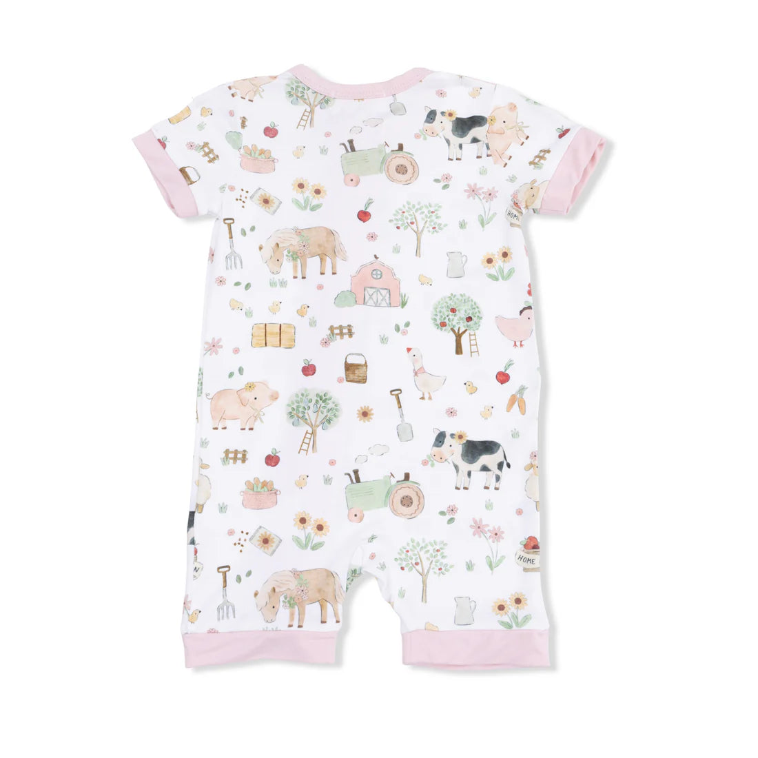 Cute Farm Animals Shortie 2 Way Zipper Romper