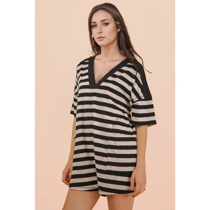 Carmen Striped Romper