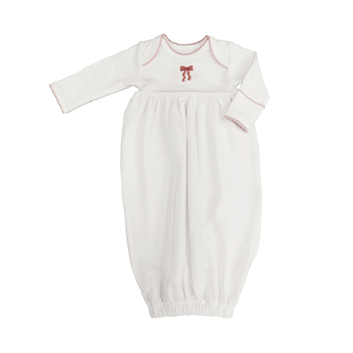 Bow Pip Embroidered Gown