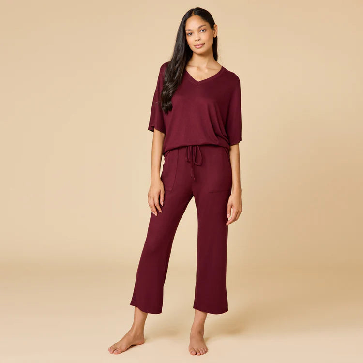 Softies Dream Relaxed V-Neck with Capri Lounge Set