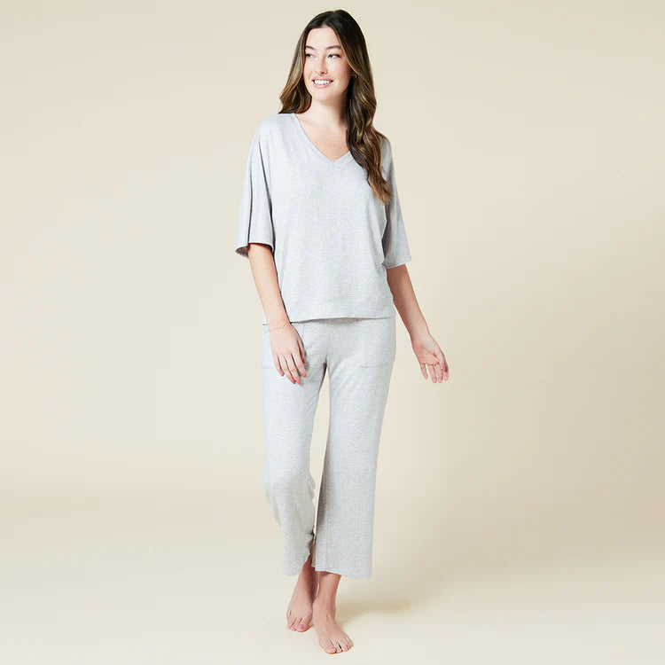 Softies Dream Relaxed V-Neck with Capri Lounge Set