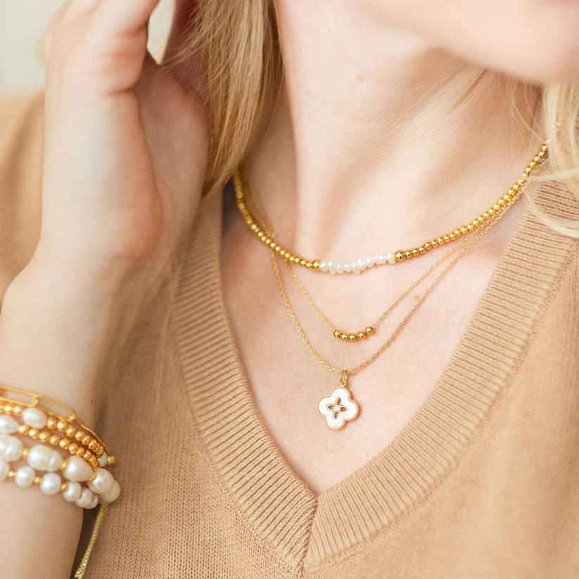 Pearl Accented Beaded Necklace