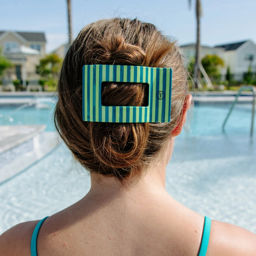 TELETIES Cabana Collection Flat Rectangle Hair Clips