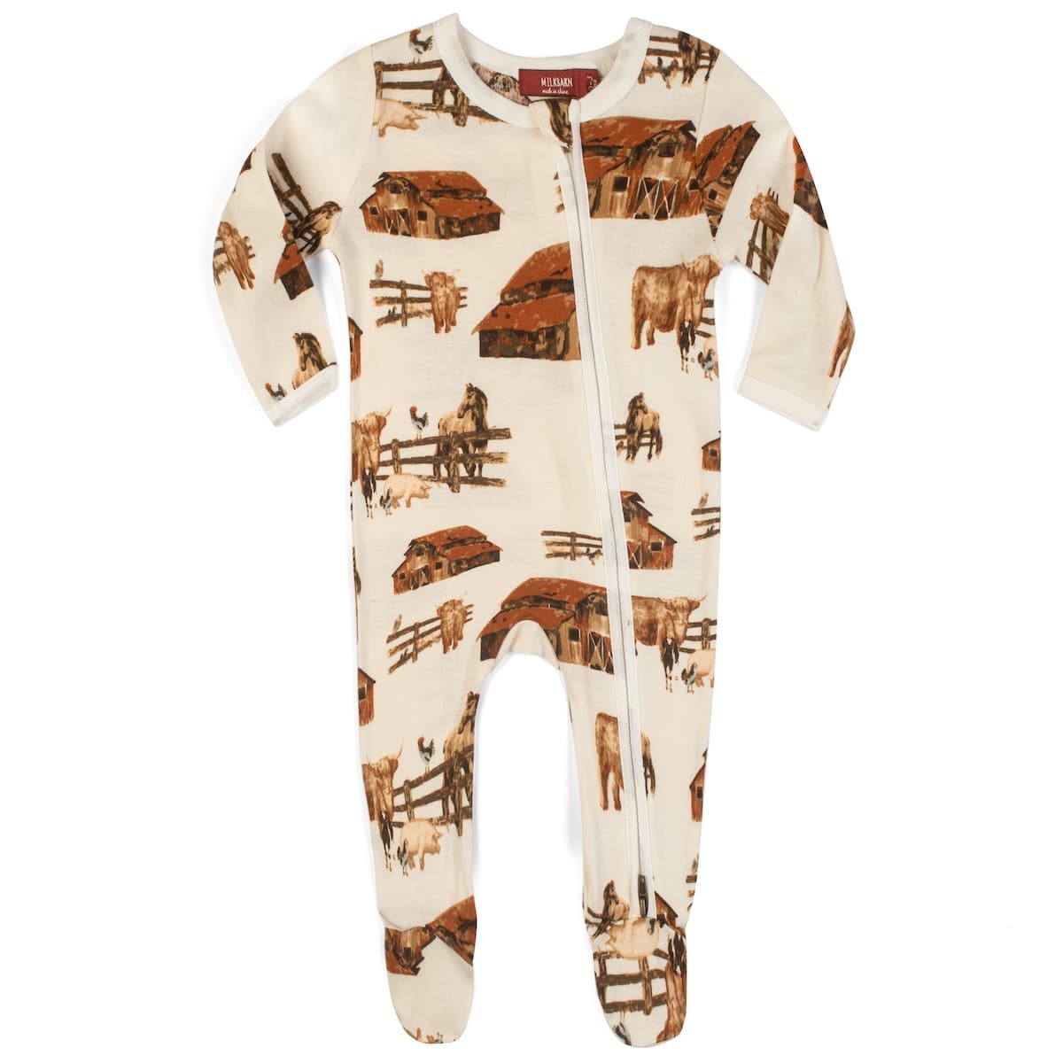 Milkbarn Homestead Footed Romper