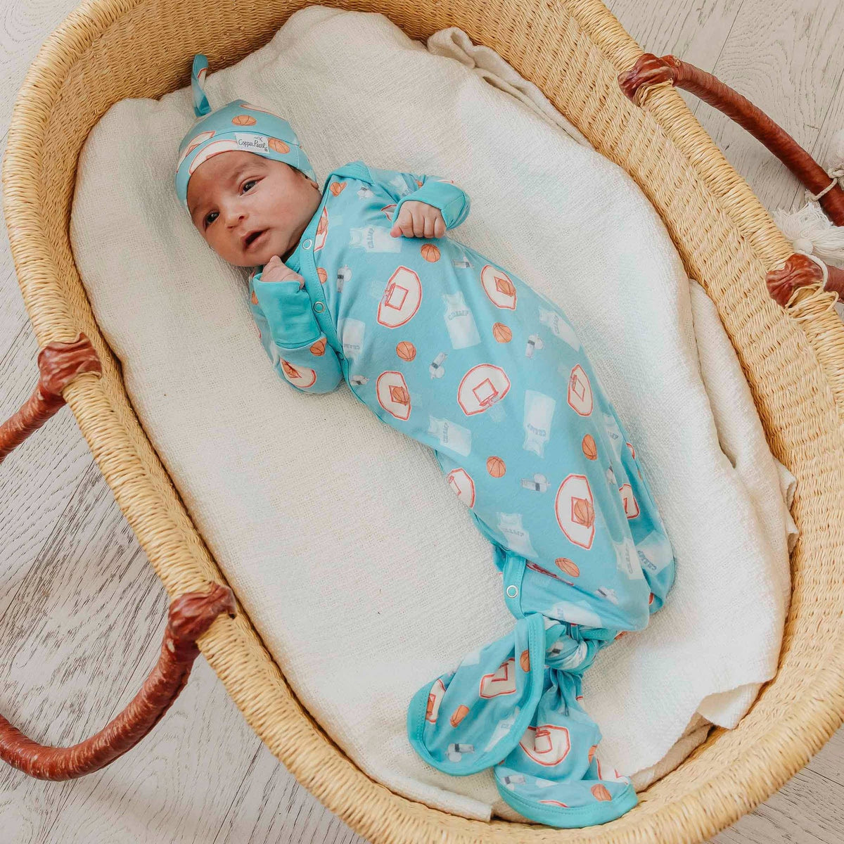 Newborn Knotted Gown Slam Dunk