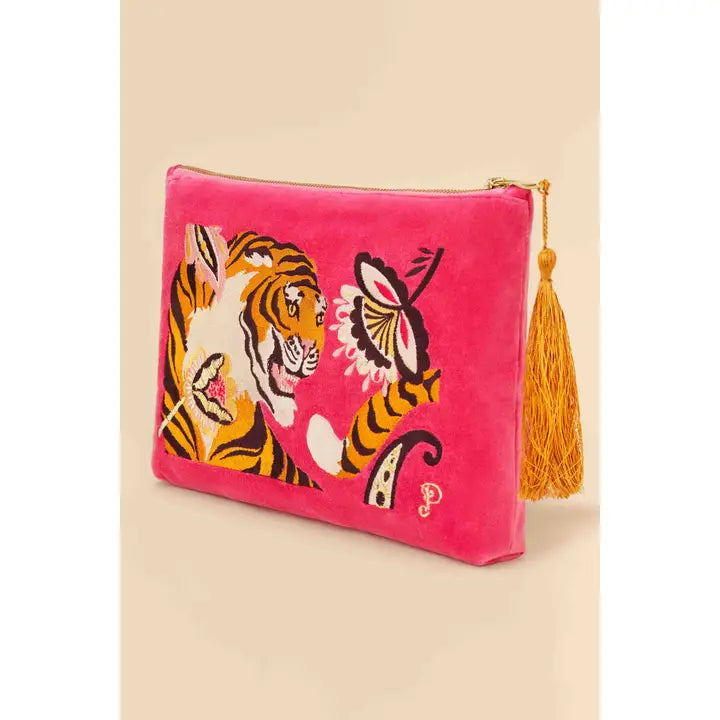 Powder Designs | Thrill of The Tiger Zip Pouch