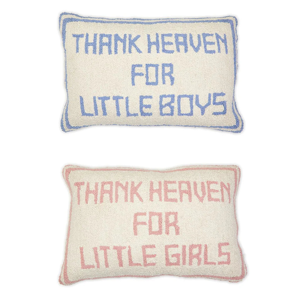 Thank Heaven Embroidered Pillow Door Hanger