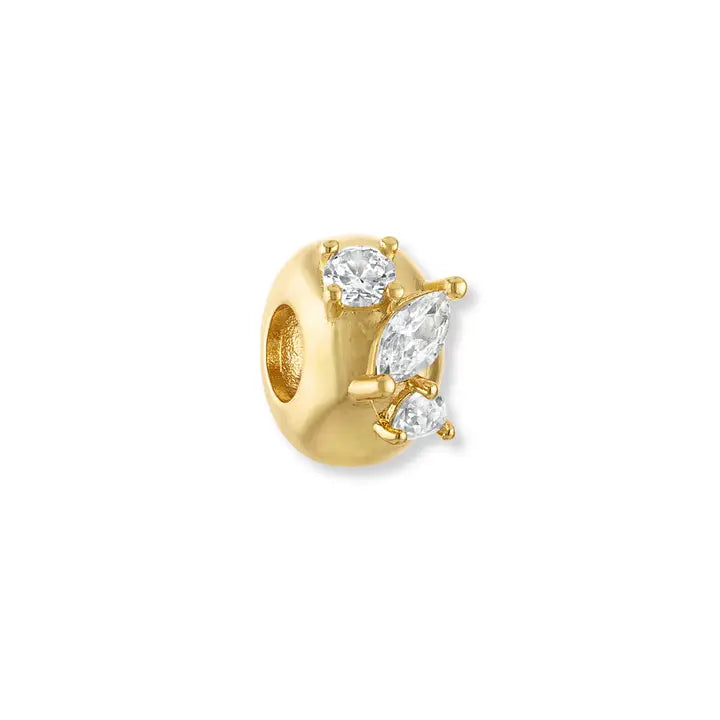 Triple Stone Rondelle Slide Charm