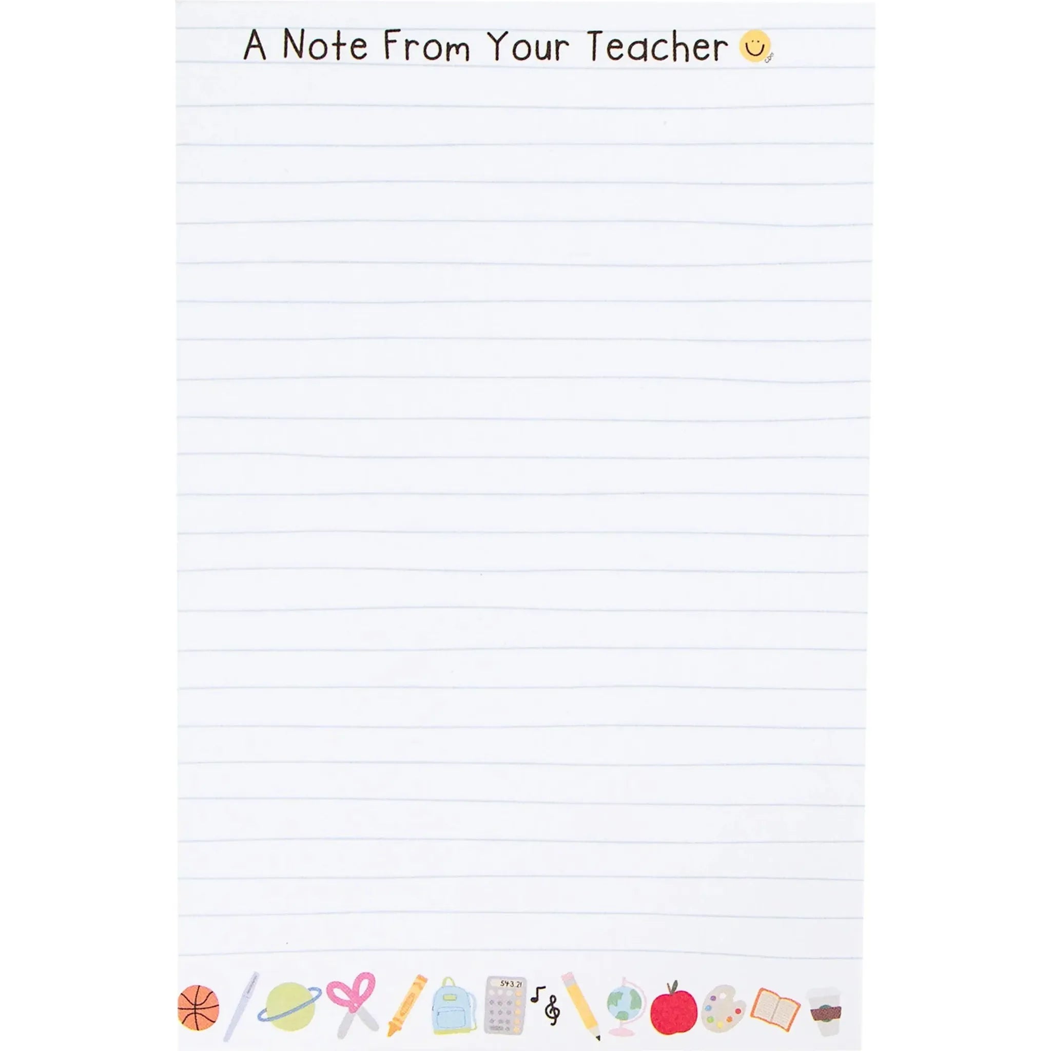 Note From Teacher Notepad