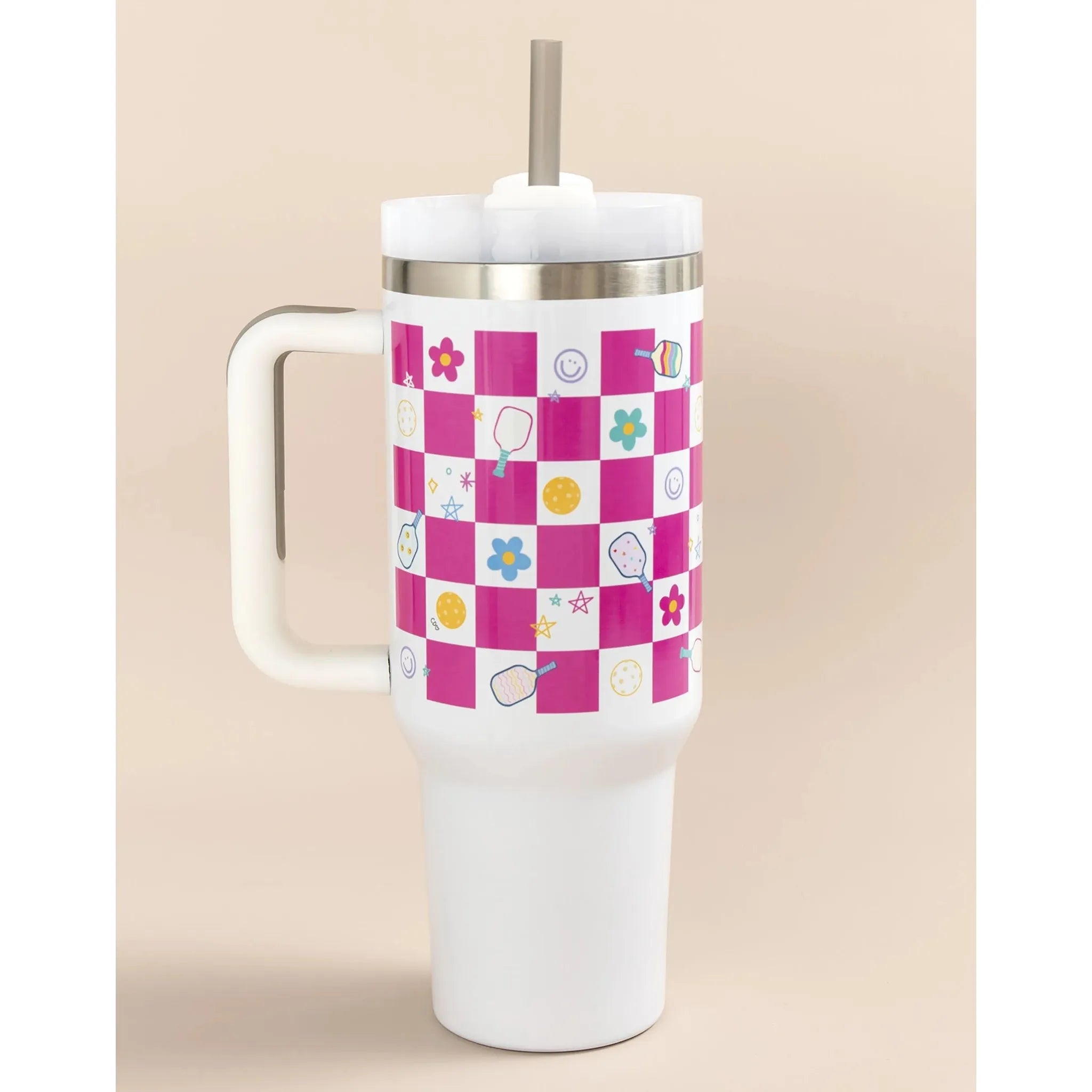 Pickleball Checkerboard 40oz Tumbler