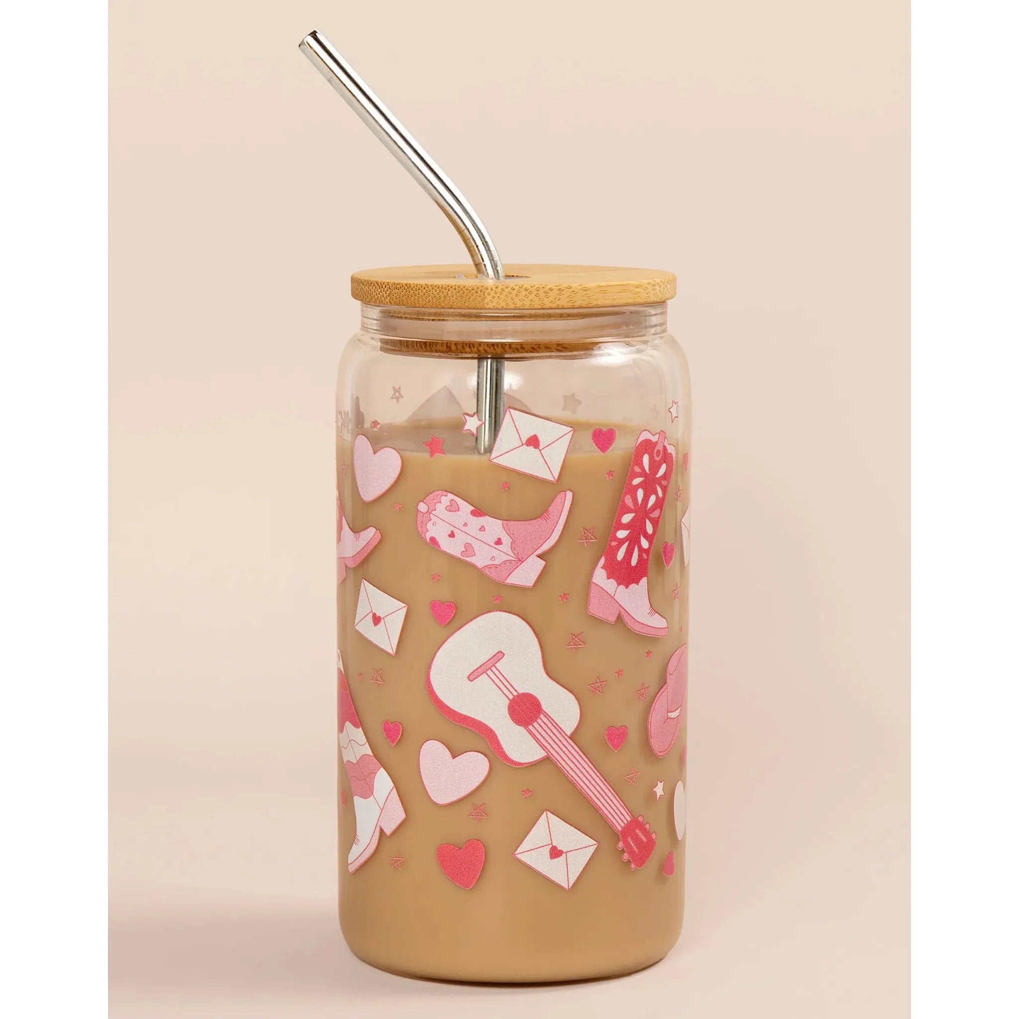 Howdy Cowgirl Glass Can