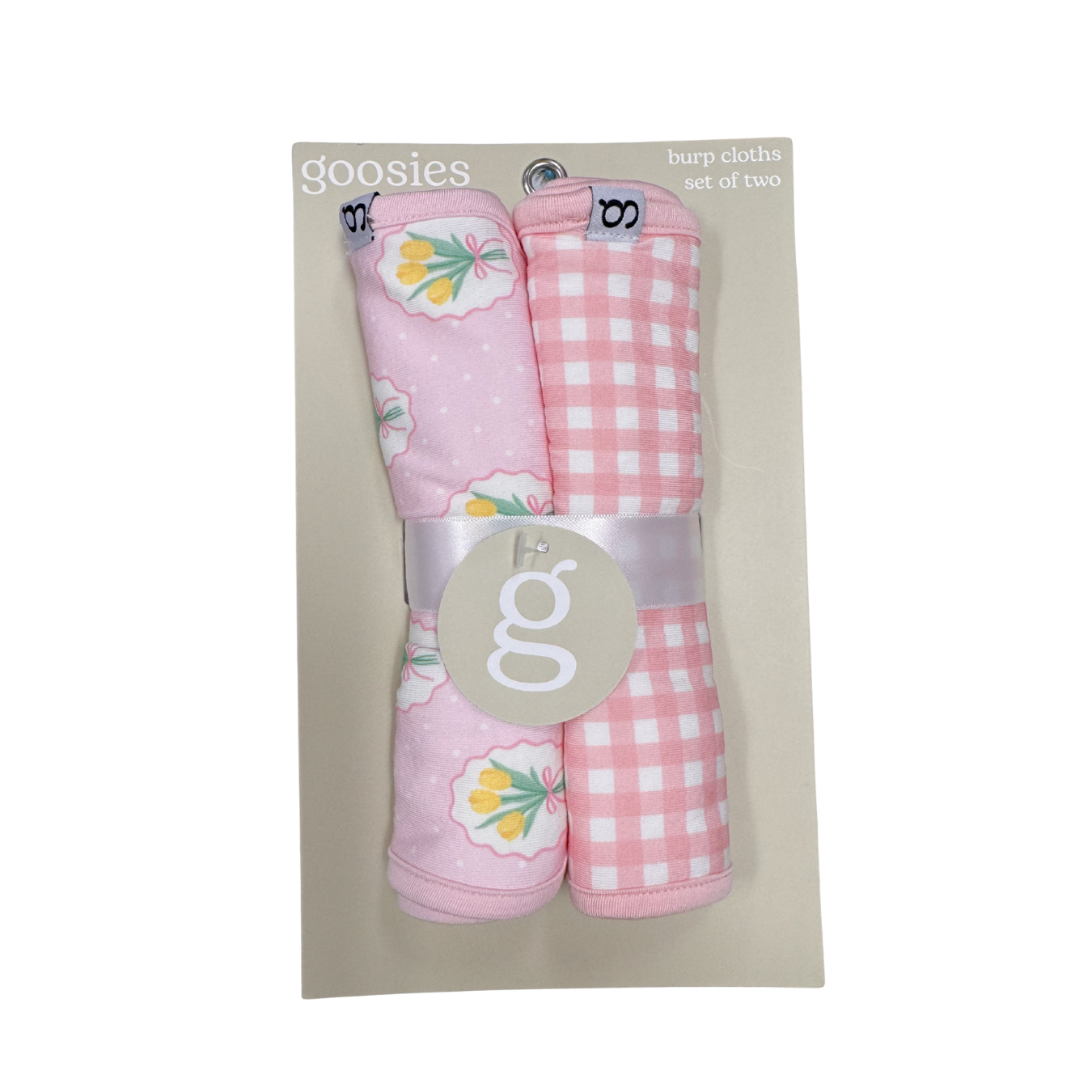 Fancy Tulips Burp Cloth Set