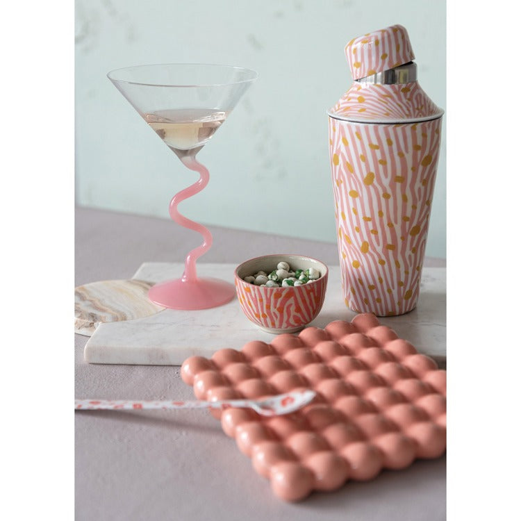Square Ceramic Hobnail Trivet/Tray
