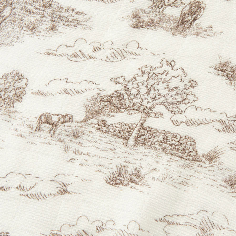 Milkbarn Country Toile Bamboo Swaddle