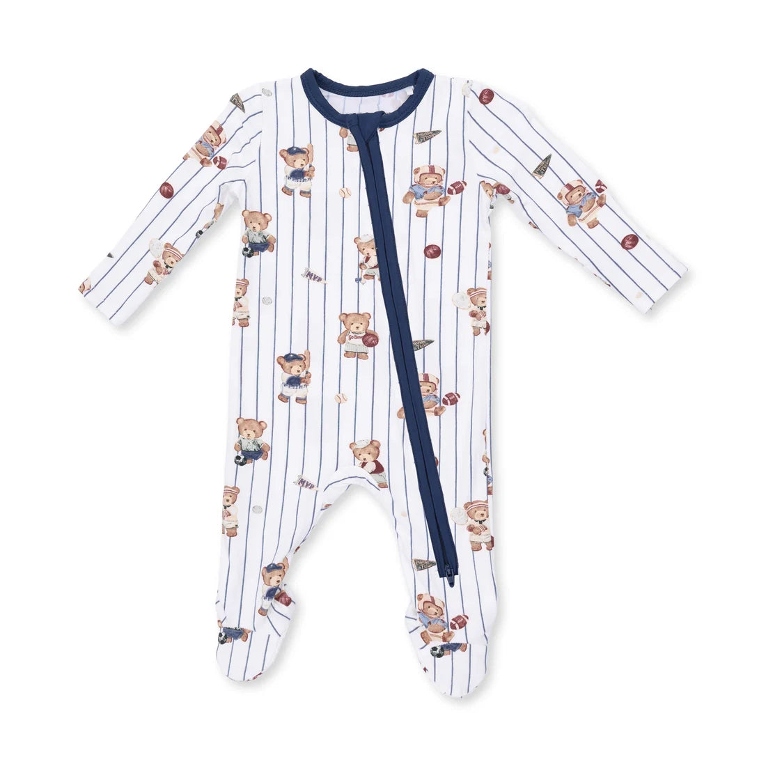 Mixed Sports Bears 2 Way Zipper Footie