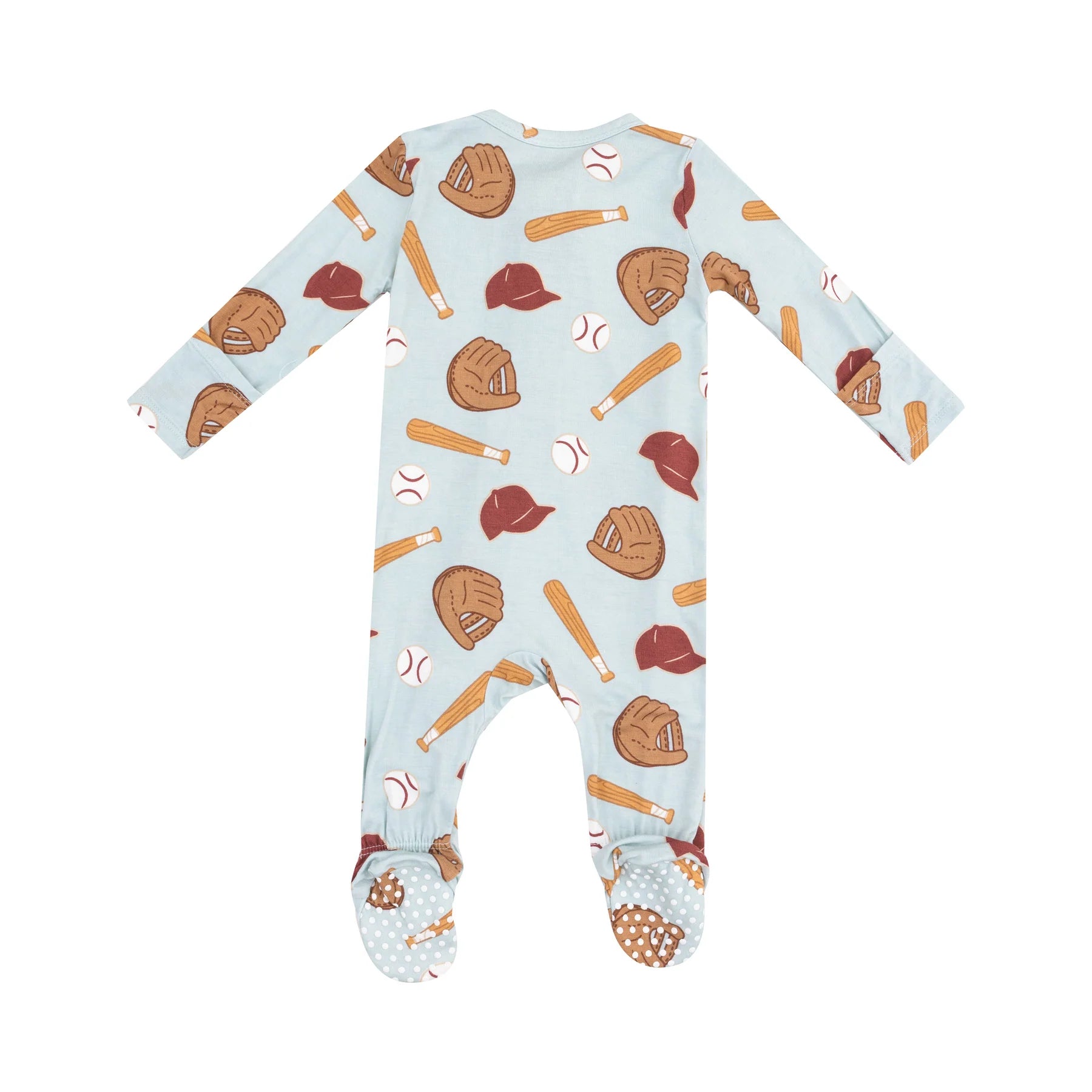 Baseball 2 Way Zipper Footie