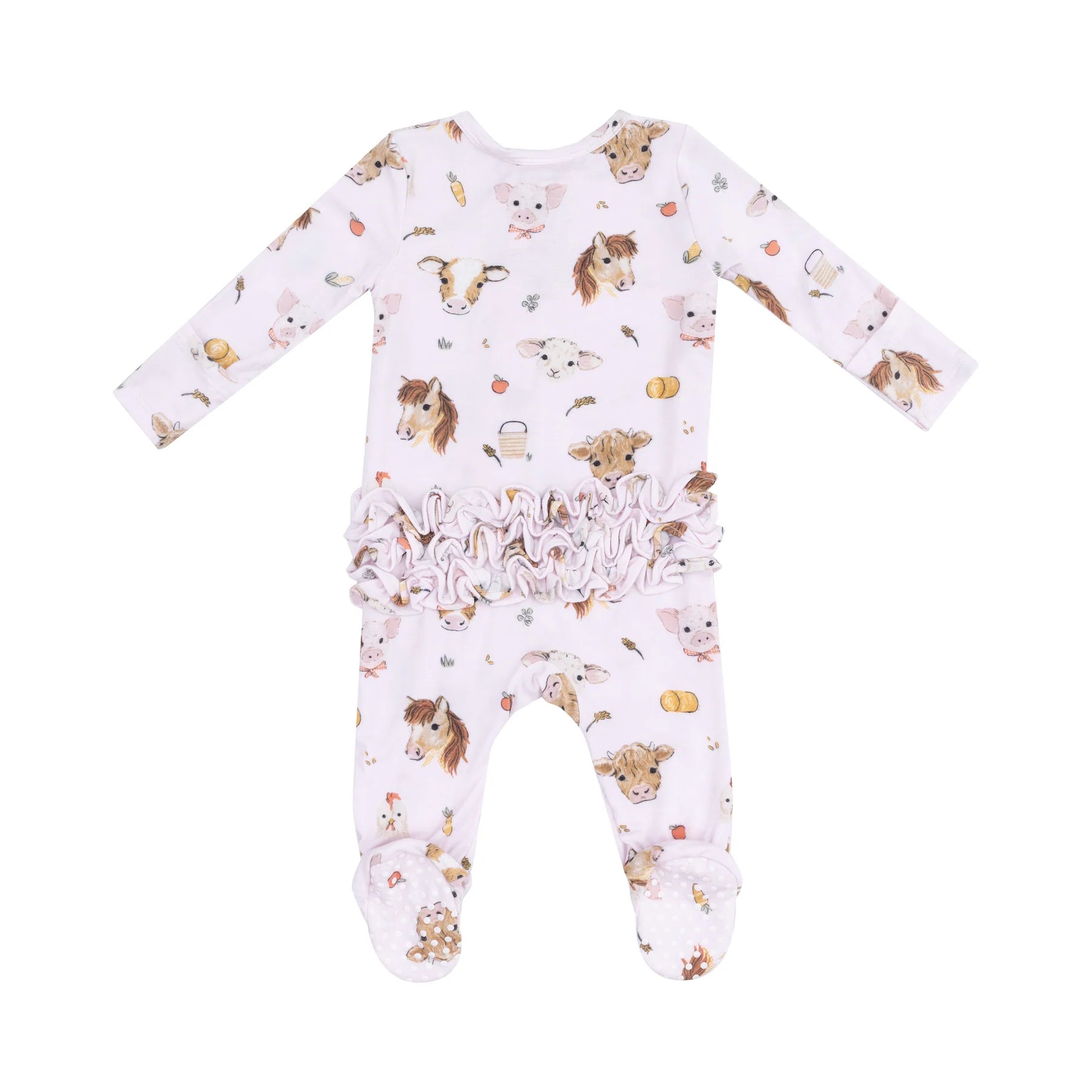 Vintage Animal Faces 2 Way Zipper Footie
