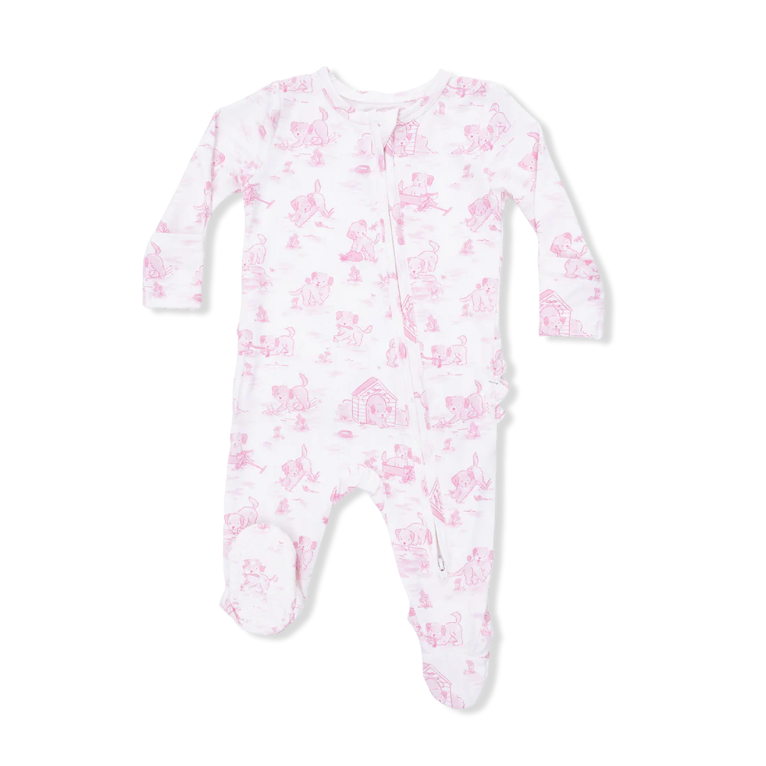 Puppy Toile 2 Way Zipper Footie