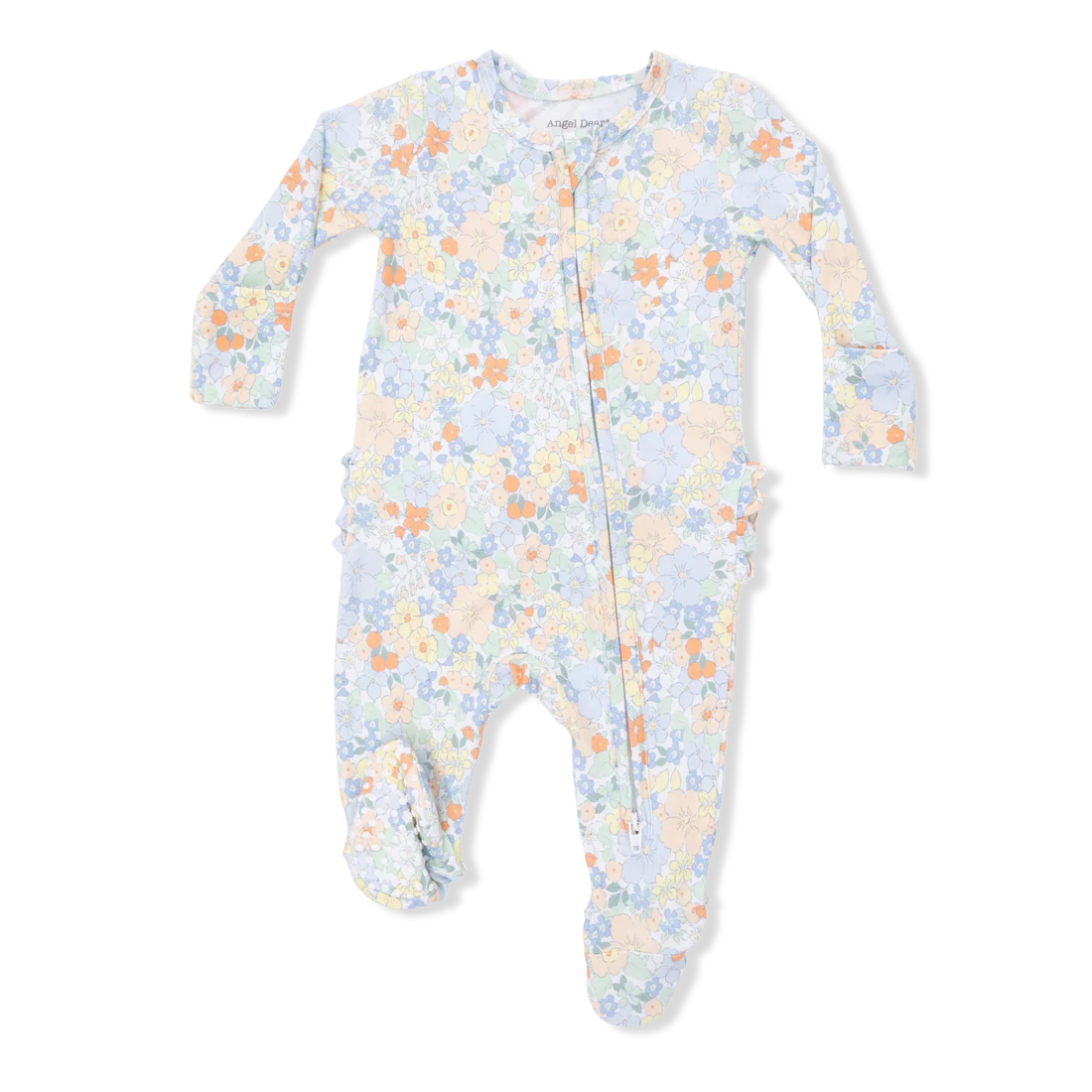 Georgia Floral 2 Way Ruffle Back Zipper Footie