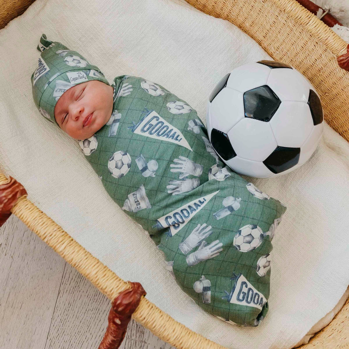 Knit Swaddle Blanket Kick Off