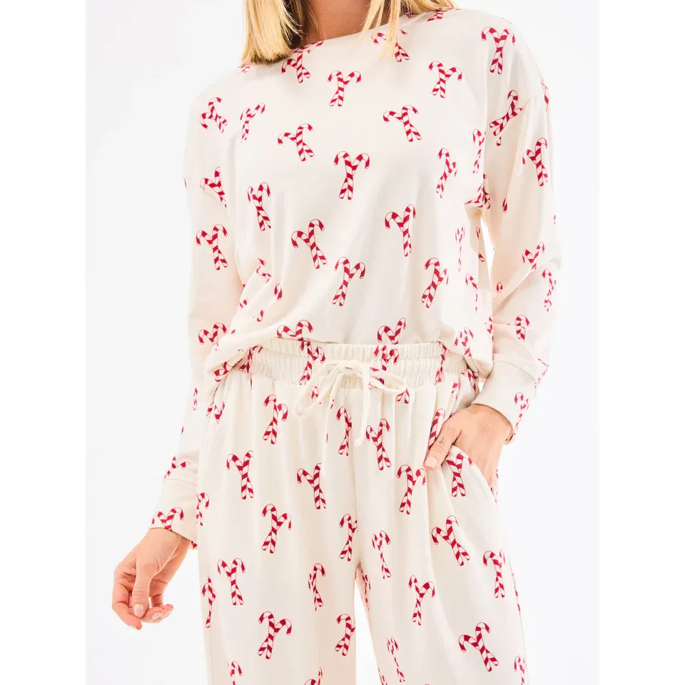 Sophie Candy Canes Pajama Set