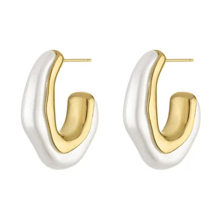 Miranda Shell Pearl Retro Earring