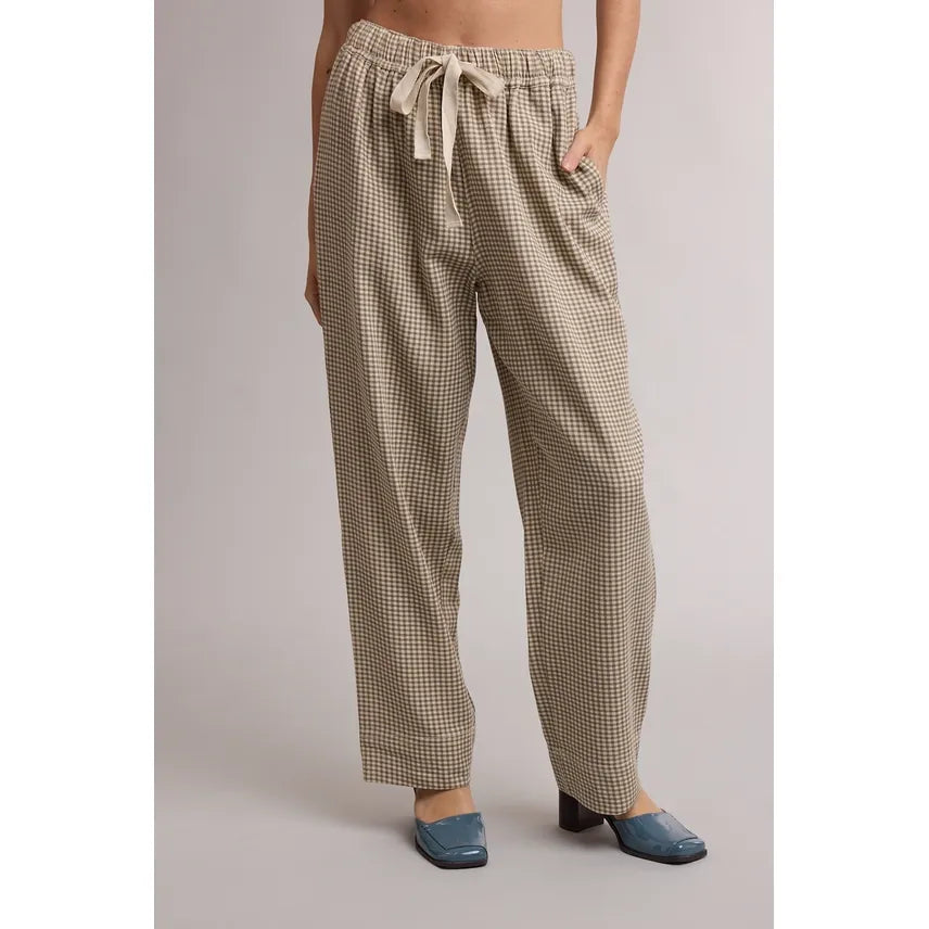 Plaid Straight Leg Pants