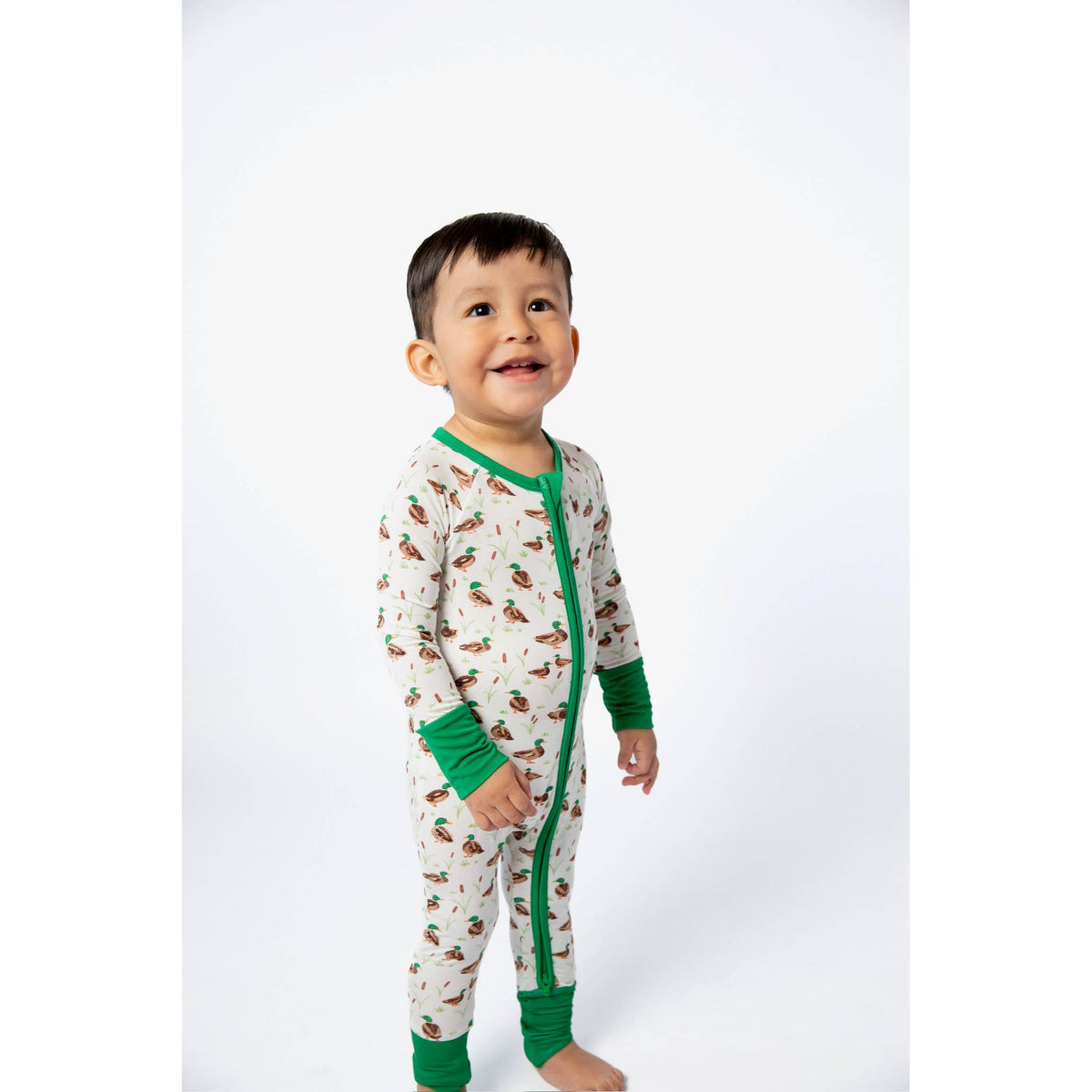 Mallard Drake Ducks-Convertible Zip PJs