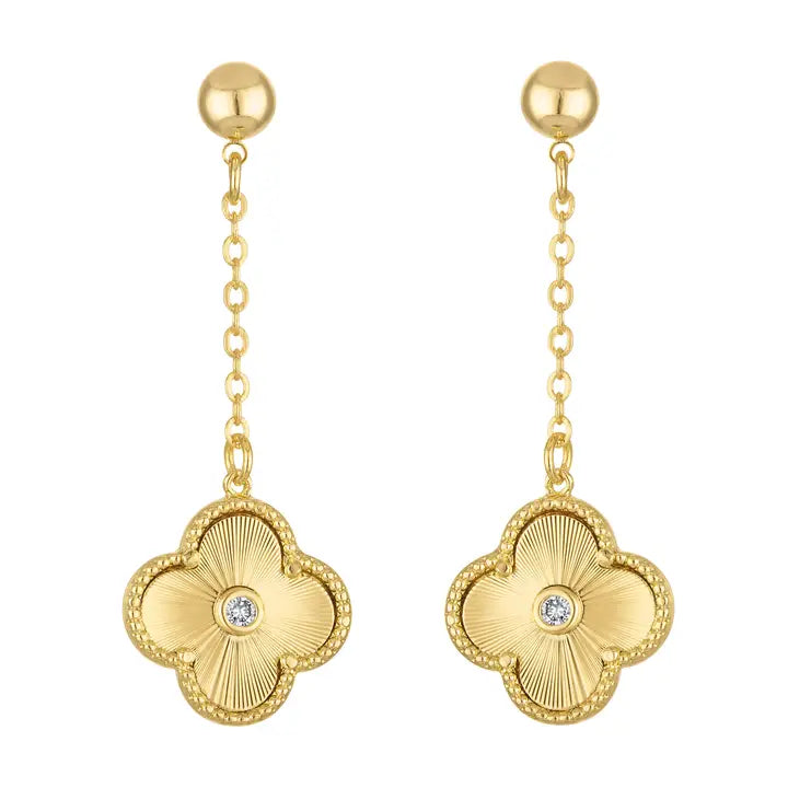 Vivienne Quatrefoil Huggie Earring