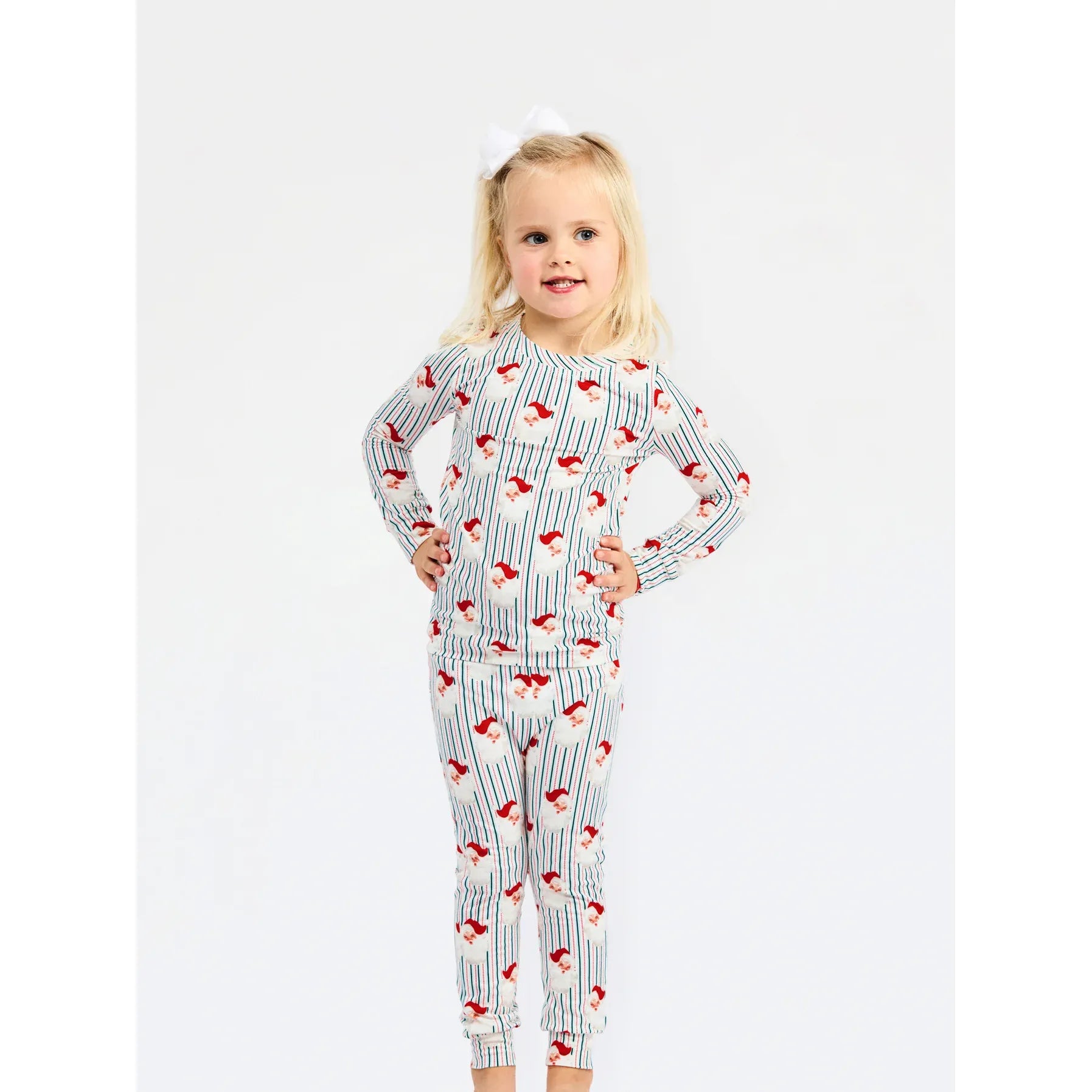 Santa Baby Striped Toddler Pajama Set