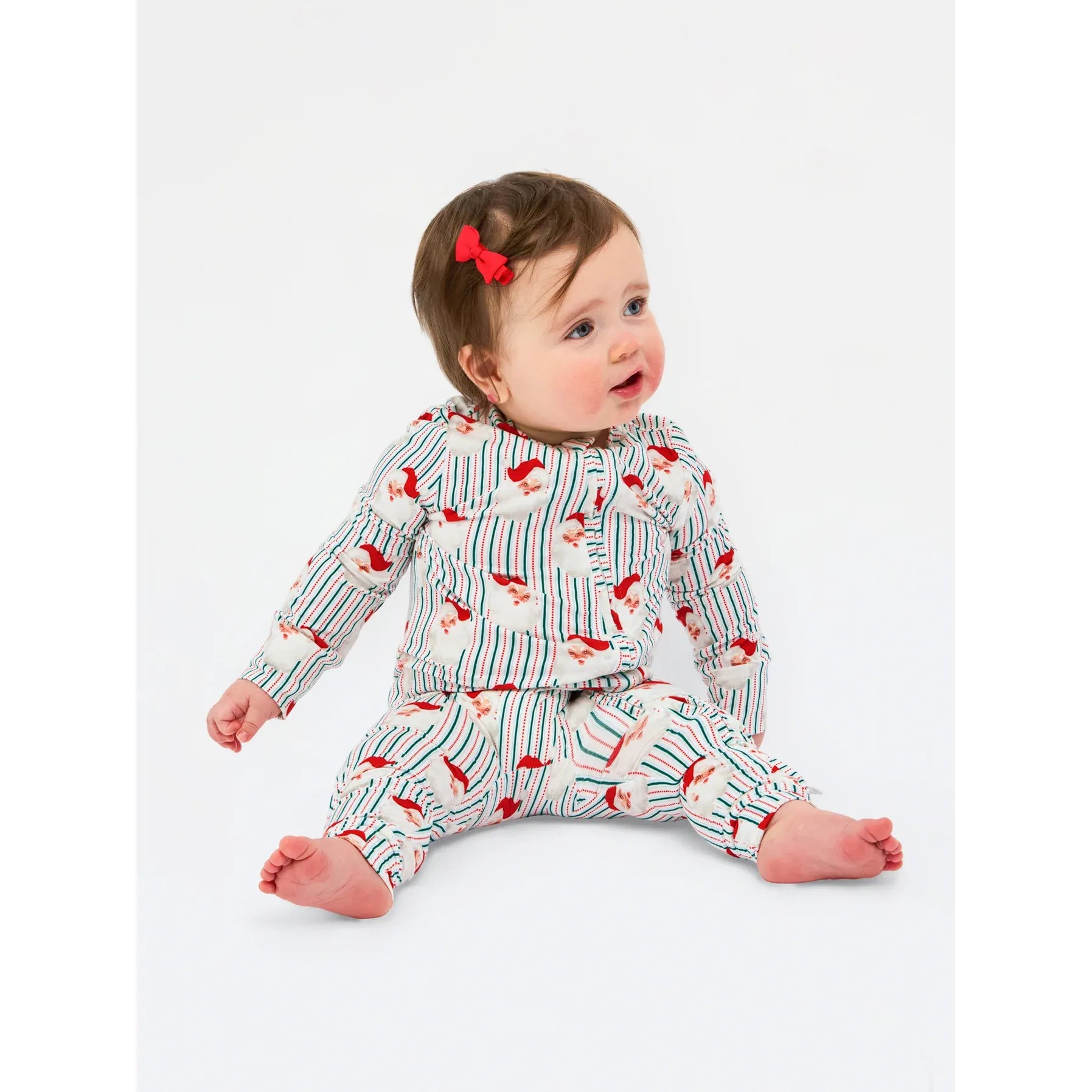 Santa Baby Striped Coverall