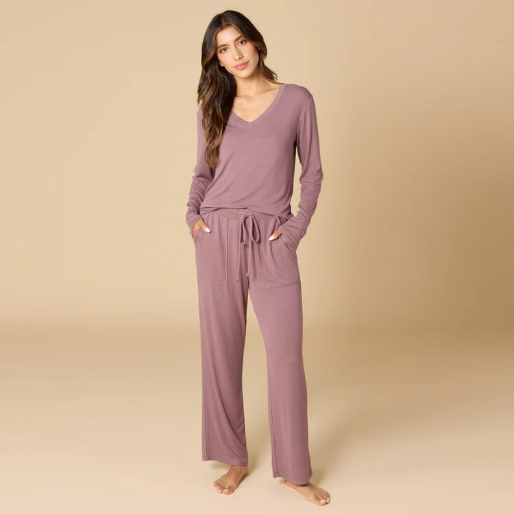 Softies Natalie - Driftwood Classic V-Neck PJ Set