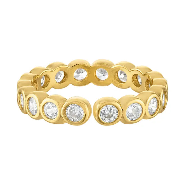 Cece Bezel Circle Adjustable Ring