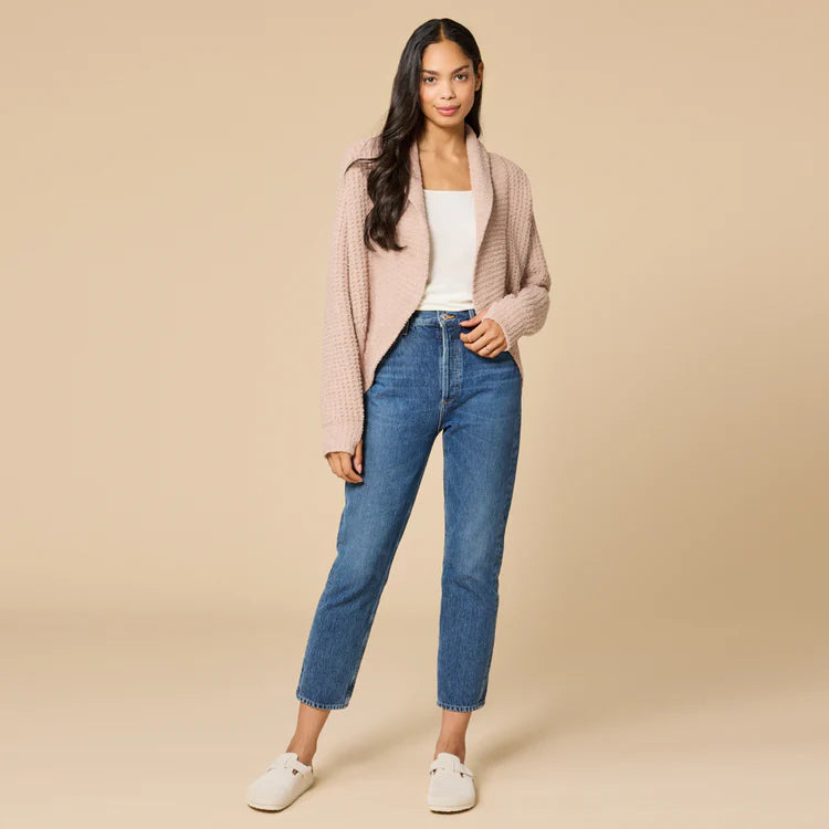 Softies Waffle Marshmallow Cocoon Cardigan