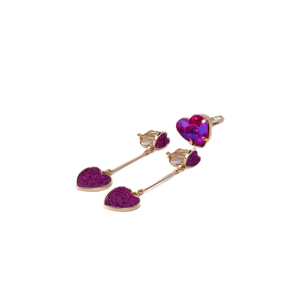 For My Favorite Clip On Earrings & Ring Set