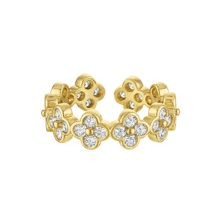 Scarlette Quatrefoil Adjustable Ring