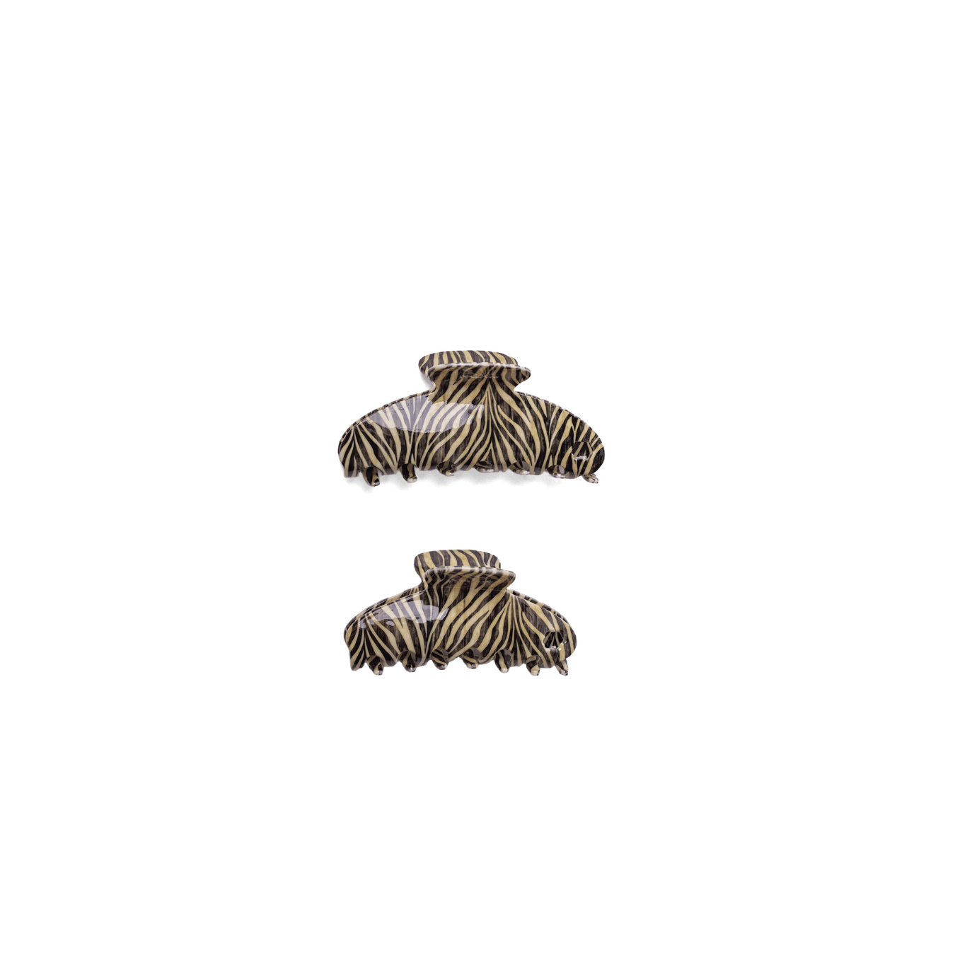 Zebra Acetate Claw Clip