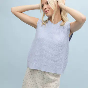 Sleeveless Knit Sweater Vest