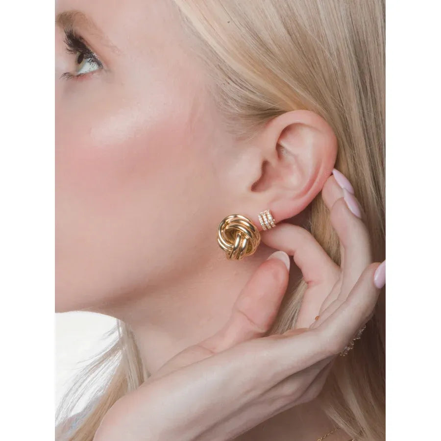 Aster Triple Curve Stud Earring