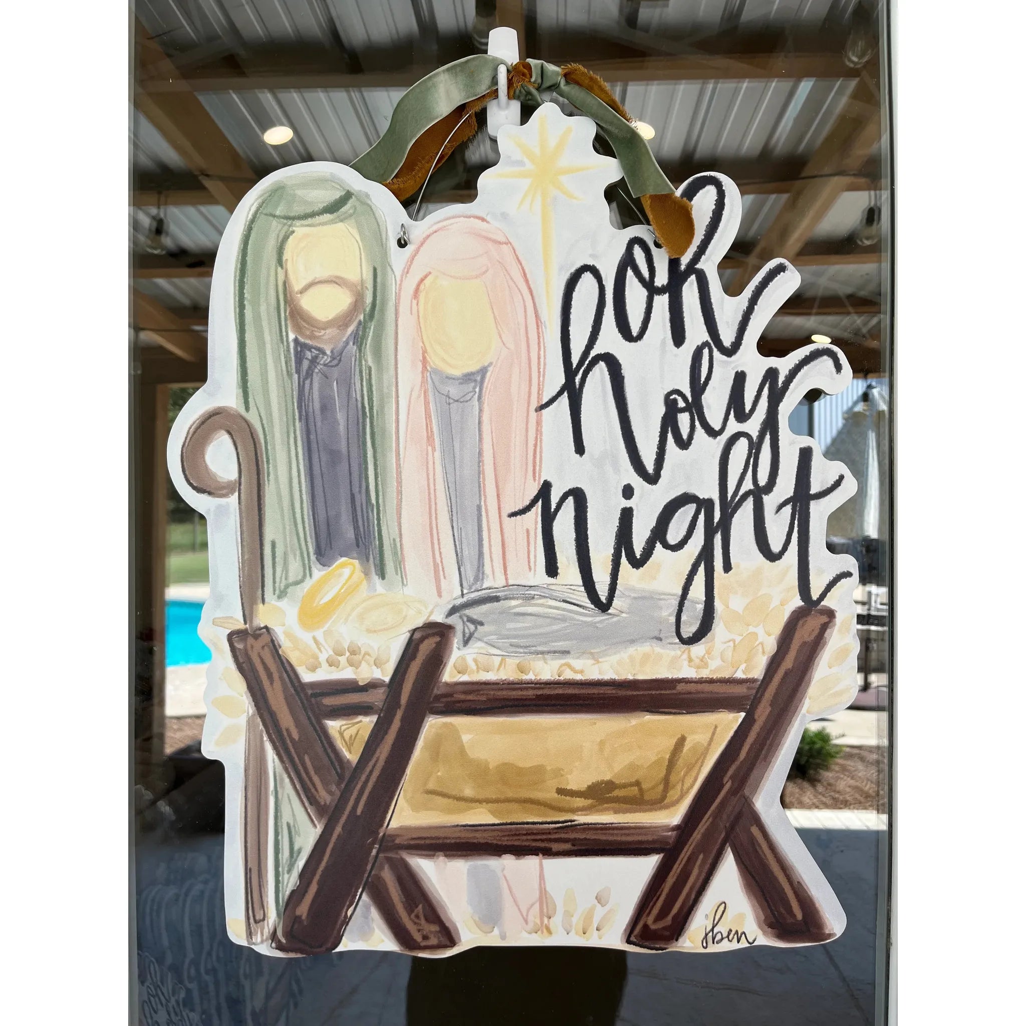 Oh Holy Night Door Hanger