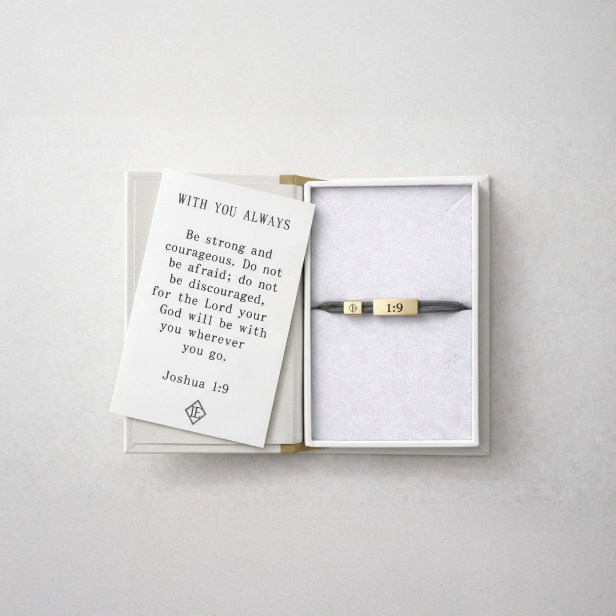 Sentiment Cord Bracelet-Joshua 1:9, With You Always