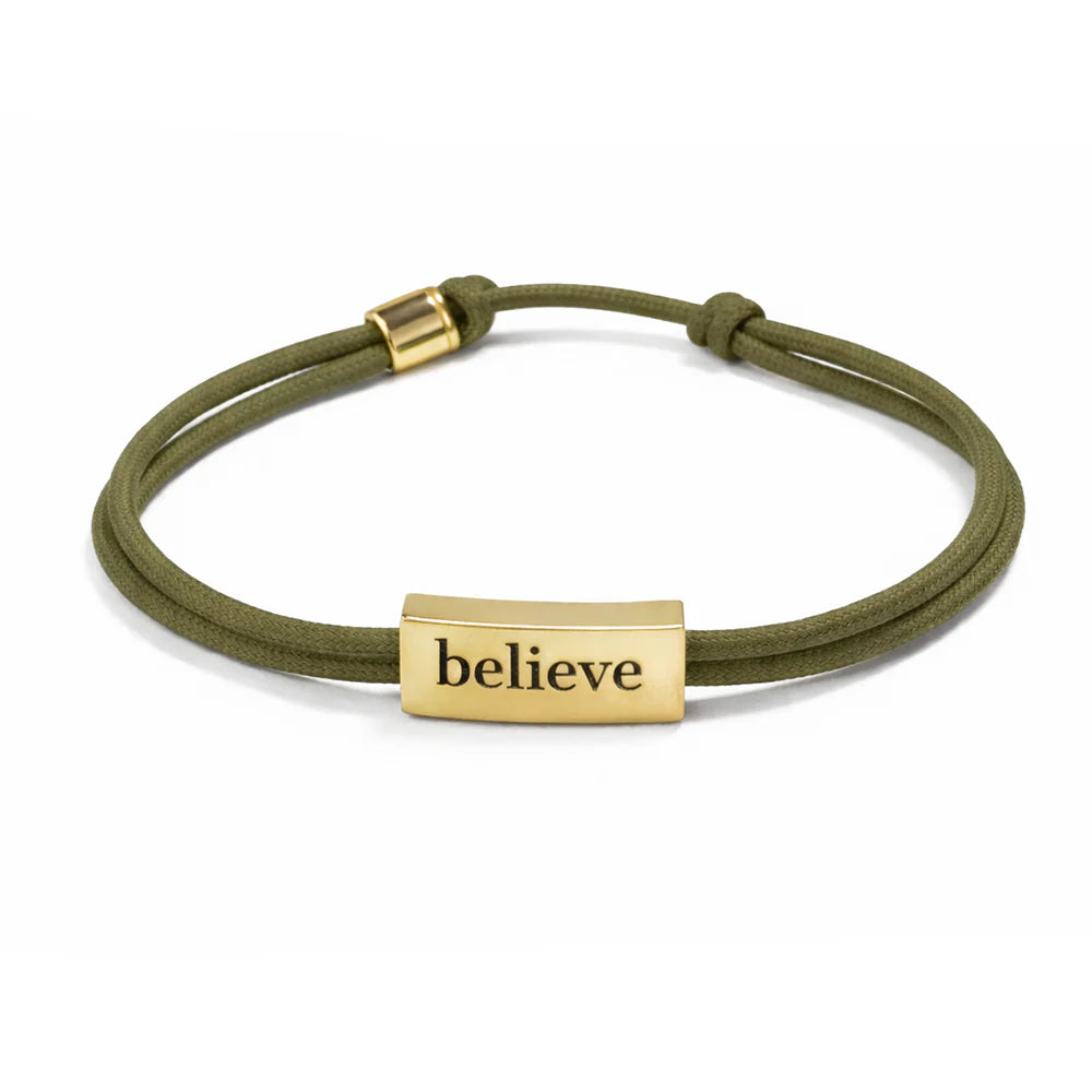 Sentiment Cord Bracelet-Believe