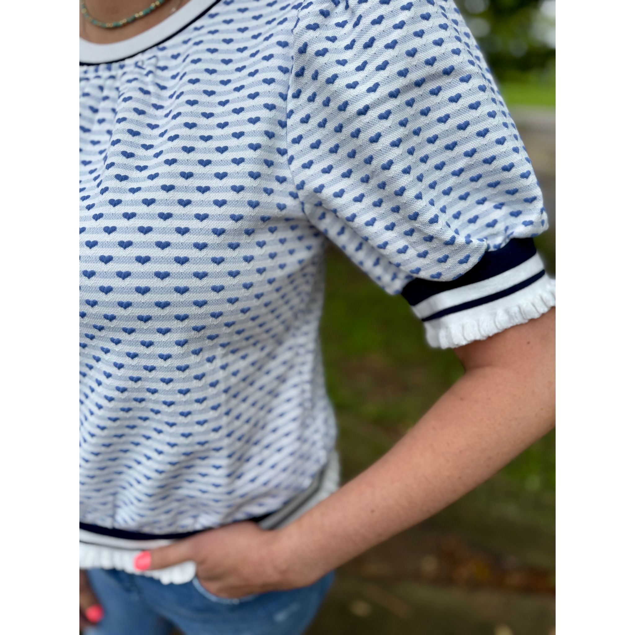 Sea of Love Puff Sleeve Top